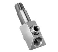 VBESTLIFE Adaptador de Sensor de Presión de Aceite, 1/8-27 NPT Macho a Hembra Roscado de Acero Inoxidable para Motor de Bloque Pequeño 305/350