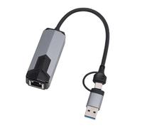 VBESTLIFE Adaptador Ethernet 5G, USB de Alta Velocidad y Adaptador de Red Tipo C a RJ45 Compatible con Wins 10 11, para Sistemas OS X