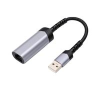 VBESTLIFE Adaptador Ethernet USB-A a RJ45, Adaptador de Red LAN Fast Ethernet Plug and Play para Ordenador Portátil (100Mbps)