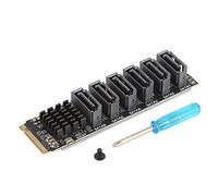 VBESTLIFE Adaptador M.2 SATA3.0 Tarjeta de Expansión ASM1166 de Alta Velocidad con Indicador Inteligente