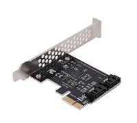 Vbestlife Adaptador PCIE a SATA 3.0 Tarjetas de Expansión PCI-E Express a PCI-E 2.0 con 2 Puertos SATA III Transmisión Rápida de Datos de 6 Gbps