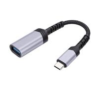VBESTLIFE Adaptador USB Hub Tipo C a USB 3,0, Transferencia de Datos de 5Gbps Plug and Play con Cable Trenzado de Nailon para Unidad Flash de Teclado y Ratón