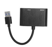 VBESTLIFE Adaptador USB3 a VGA/HDMI, convertidor de energía, Base de expansión de Pantalla, Accesorios de computadora, para computadora, proyector