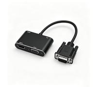 VBESTLIFE Adaptador VGA a HDMI VGA, Convertidor de Monitor Dual con Sincronización de Audio, para Proyector de Computadora Portátil PC
