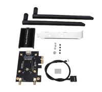 VBESTLIFE Adaptador WiFi M.2 NGFF a PCI E, Adaptador Inalámbrico de Ultra Alta Velocidad de Tres Bandas de 2,4 GHz, 5 GHz y 6, Antenas de Doble Prohibición, para Computadora PC