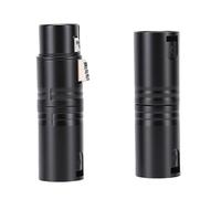 VBESTLIFE Adaptador XLR de 3 Pines, par de Acopladores XLR con Macho a Macho y a Hembra, Conector Balanceado para Amplificador Mezclador de Micrófono, Conector de Bloqueo de Aleación de Zinc para