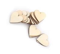 VBESTLIFE Adorno de Madera en Forma de Corazón, 80mm, 10 Uds., Corazones de Madera sin Terminar para Placas de Boda, Decoración Artesanal, Recortes Lijados Lisos DIY (40mm)
