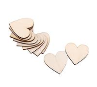 VBESTLIFE Adorno de Madera en Forma de Corazón, 80mm, 10 Uds., Corazones de Madera sin Terminar para Placas de Boda, Decoración Artesanal, Recortes Lijados Lisos DIY (30mm)