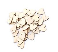 VBESTLIFE Adorno de Madera en Forma de Corazón, 80mm, 10 Uds., Corazones de Madera sin Terminar para Placas de Boda, Decoración Artesanal, Recortes Lijados Lisos DIY (25mm)