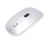 VBESTLIFE AI Voice Mouse Traducción de 120 Idiomas, Entrada de Voz Búsqueda de Pantalla Captura OCR Ratón Inalámbrico Bluetooth 2.4G con Cable con 400 Palabras por Minuto para PC Portátil (Silver)