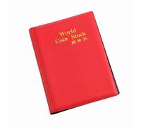 VBESTLIFE Álbum de Monedas, Carpeta de Almacenamiento de Monedas Mundial de 120 Bolsillos con Páginas de Visualización Claras, Libro de Soporte de Recolección de para Coleccionistas Principiantes,
