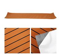 VBESTLIFE Alfombra Adhesiva de Espuma EVA para Suelos de Barcos, Almohadilla Antideslizante para Terrazas de Yates Marinos de Color Marrón con Aspecto de Teca, para Cubierta de Barcos y Piscina,