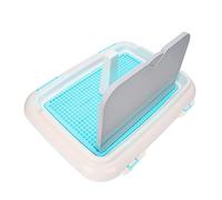 VBESTLIFE Almohadilla de Entrenamiento para Cachorros de Interior con Pared Simulada, Bandeja Absorbente para Orinal para Mascotas, Adecuada para Perros Pequeños o Cachorros, 18,3 X 13,9 X 9,3