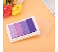 VBESTLIFE Almohadilla para Sello de Tinta con Degradado de Acuarelas Lindas para Decoración de álbumes de Recortes de Bricolaje, Almohadilla de Tinta Ecológica Segura para Sello de Goma, 5 Colores,