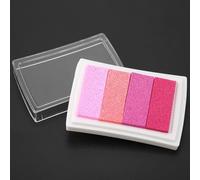 VBESTLIFE Almohadilla para Sello de Tinta con Degradado de Acuarelas Lindas para Decoración de álbumes de Recortes de Bricolaje, Almohadilla de Tinta Ecológica Segura para Sello de Goma, 5 Colores,
