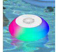 VBESTLIFE Altavoz Bluetooth Flotante con Luces LED RGB, Altavoz Inalámbrico para Piscina a Prueba de Agua IPX7, 5W 1200mAh para Bañera de Piscina Al Aire Libre