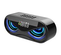 VBESTLIFE Altavoz Bluetooth multifunción Diafragma Independiente Caja de Altavoz Intermitente ABS Luz Colorida Batería de Larga duración(Black)