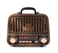 VBESTLIFE Altavoz Bluetooth Retro, Radio Am FM SW con Antena Retráctil Larga, Altavoz Inalámbrico Vintage Recargable para Viajes en Casa y Camping