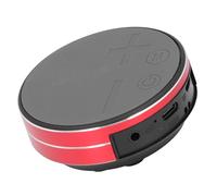 VBESTLIFE Altavoz de Conducción de Huesos, Jugador de Música de Prueba de Agua Estéreo Mini Portátil con una Fuerte Base de Taza de Succión para el Baño en Casa Viajar Al Aire Libre (Rojo)