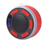VBESTLIFE Altavoz de Ducha Bluetooth, Sonido Envolvente HD de 360°, Luces RGB, Altavoz Inalámbrico a Prueba de Agua IPX7 con Ventosa, para Fiestas, Exteriores, Viajes (Rojo)