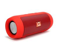 VBESTLIFE Altavoz portátil de subwoofer inalámbrico, Bluetooth 4.2 Soporte U Disco Reproducción Altavoz de Radio FM, para el hogar al Aire Libre(Rojo)