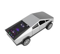 VBESTLIFE Altavoz Portátil Réplica de Camioneta Bluetooth, con Pantalla Dinámica, Sonido HD, Emparejamiento TWS, Radio FM, Micrófono Incorporado, Luz LED para Fiesta (Silver)