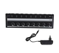 VBESTLIFE Amplificador de Auriculares, Amplificador de Auriculares Portátil de Metal de 8 Canales con Control de Volumen Independiente para Aplicaciones de Estudio y Escenario, 100-240 V