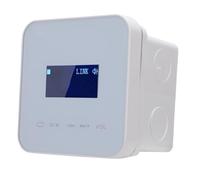 VBESTLIFE Amplificador de Pared de 2 Canales Pantalla LCD de 1,7 Pulgadas Bluetooth 5.0, Amplificador de Música de Montaje en Pared Soporte Remoto Inalámbrico IR MP3 WMA WAV AAC Ape (White)