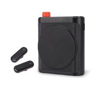 VBESTLIFE Amplificador de Voz Inalámbrico con Micrófonos Lavalier, Amplificador de Voz Portátil, Micrófono con Altavoz, Mini Megáfono con Clip para Habla (Black)