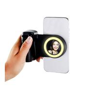 VBESTLIFE Anillo de Luz Magnético para Selfie, Empuñaduras a Presión con Control Remoto Bluetooth Desmontable para iOS Android, Luz de Relleno LED Recargable