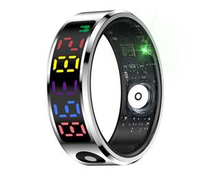 VBESTLIFE Anillo Inteligente para Mujeres y Hombres, Rastreador de Salud de Anillo Inteligente, Anillo de Fitness Impermeable Profundo IP68, Pantalla de Color Anillos Inteligentes (#8)