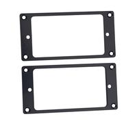 VBESTLIFE Anillos de Marco de Pastilla Humbucker de Metal, 2 Anillos de Montaje de Pastilla Plateados para Guitarra Eléctrica, Marco de de Repuesto con Orificios para Tornillos para Piezas de (BLACK)
