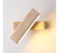 VBESTLIFE Apliques de Pared LED para Dormitorio, 3000k Iluminación Tibia, Lámpara de Pared de Roble Rotativo de 180 ° de Roble para la Sala de Estar Junto a la Sala de Estar (Color de madera)