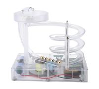 VBESTLIFE Arte Cinético único Máquina de Movimiento Perpetuo Ciencia Física Gadget para Aliviar el Estrés, Juguete de Decoración de Escritorio con Bola Rodante con Mano de Obra Fina (Transparente)