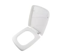 VBESTLIFE Asiento de Inodoro Cuadrado, Tapa Moderna con Cierre Silencioso, PP Grueso Fácil de Limpiar, Ajuste Universal para Inodoros Estándar, Accesorio de Baño Contemporáneo