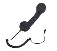 VBESTLIFE Auricular de Teléfono Retro, Auricular de Teléfono con Cable Tipo C Retro, Receptor de Celular Portátil Enchufable, Micrófono y Altavoz Incorporados (Black)