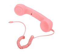 VBESTLIFE Auricular de Teléfono Retro, Auricular de Teléfono Tipo C, Receptor de Celular Portátil con Enchufe con Cable Vintage con Micrófono, para Conferencias, Llamadas (Pink)