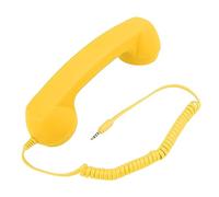 VBESTLIFE Auricular de Teléfono Vintage, Micrófono Receptor de Teléfono Celular Retro para Todos los Teléfonos Inteligentes y Computadoras con Conector de 3,5 Mm (Yellow)
