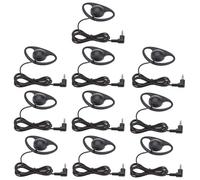 VBESTLIFE Auricular de un Solo Lado, Auricular de 3,5 Mm con Gancho Ergonómico para la Oreja, Cable Reforzado, Mono Universal para Viajes de Oficina, Controlador de 23 Mm para una Voz Clara, (10PCS)
