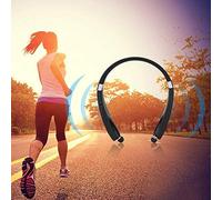VBESTLIFE Auriculares Bluetooth Inalámbricos con Cancelación de Ruido CVC, Auriculares de Cuello Plegables de Larga Espera para Viajes de Oficina (Black)
