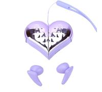 VBESTLIFE Auriculares Bluetooth Inalámbricos en Forma de Corazón, Cascos Inalámbricos, para Escenario Deportivo (Purple)