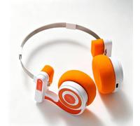 VBESTLIFE Auriculares Bluetooth para Colocar sobre la Oreja, Auriculares Inalámbricos con Control de un Botón, Batería de 20 Horas para Largos Períodos de Escucha (Naranja Vibrante)