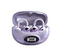 VBESTLIFE Auriculares con Cancelación de Ruido con Pantalla LED, Auriculares Inalámbricos BT 5.4 con Micrófono Dual para Llamadas Claras, para Deportes, Correr, Gimnasio, Entrenamiento (Purple)