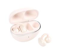 VBESTLIFE Auriculares con Clip, Cómodos Auriculares Inalámbricos Bluetooth 6.0 de Oreja Abierta con Controlador de 18,2 Mm, Tiempo de Reproducción de 40 Horas, IPX7 Resistente Al Agua para (White)