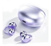 VBESTLIFE Auriculares con Clip Inspirados en Joyas, Auriculares Inalámbricos Bluetooth 6.0 con Cancelación de Ruido ANC ENC, para Viajes, Ciclismo, Correr, Deportes (Purple)