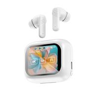 VBESTLIFE Auriculares de Traducción AI, Auriculares Inalámbricos Bluetooth 5.4 con Pantalla Táctil, Cancelación de Ruido ANC ENC, Baja Latencia de 0,06 S, para Juegos de Música (White)