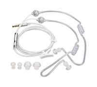 VBESTLIFE Auriculares de Tubo de Aire, Auriculares con Cable con Ajuste Ergonómico, sin Radiación para Tableta Portátil, Binaurales con Sonido Estéreo, de Viaje Ligeros para Gimnasio (White)