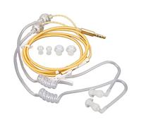 VBESTLIFE Auriculares de Tubo de Aire, Auriculares con Cable con Ajuste Ergonómico, sin Radiación para Tableta Portátil, Binaurales con Sonido Estéreo, de Viaje Ligeros para Gimnasio (Orange)