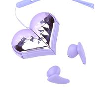 VBESTLIFE Auriculares en Forma de Corazón, Auriculares Inalámbricos Bluetooth 5.4 con Estuche de Carga, Sonido Estéreo para Mujeres y Niñas (Purple)