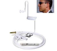 VBESTLIFE - Auriculares in-Ear antiradiación, 3,5 mm, con Tubo de Aire de un oído, Rollo de un Lado, micrófono estéreo Integrado